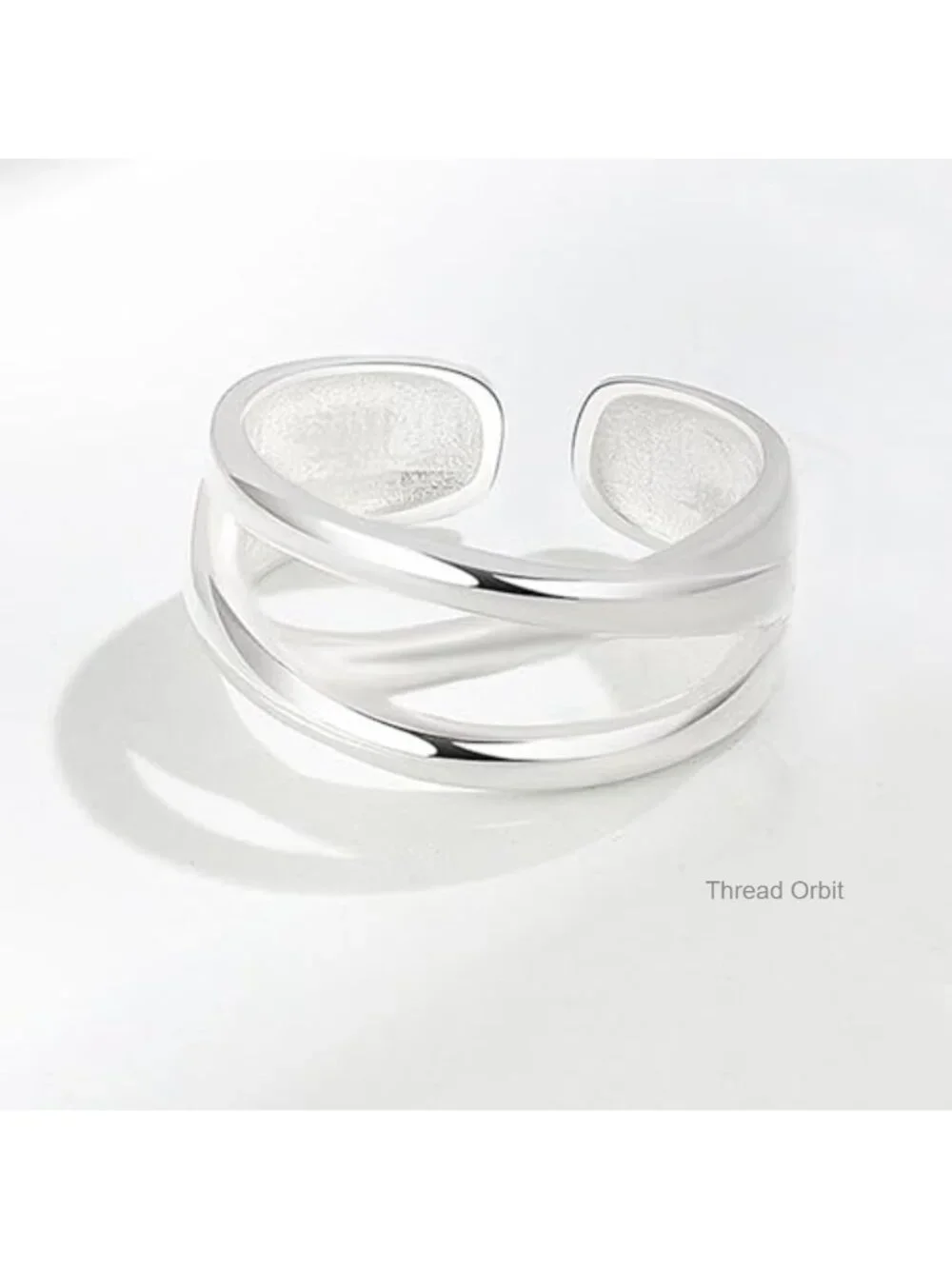 925 Sterling Silver Band Ring Adjustable Chunky Statement Ring Thumb Ring